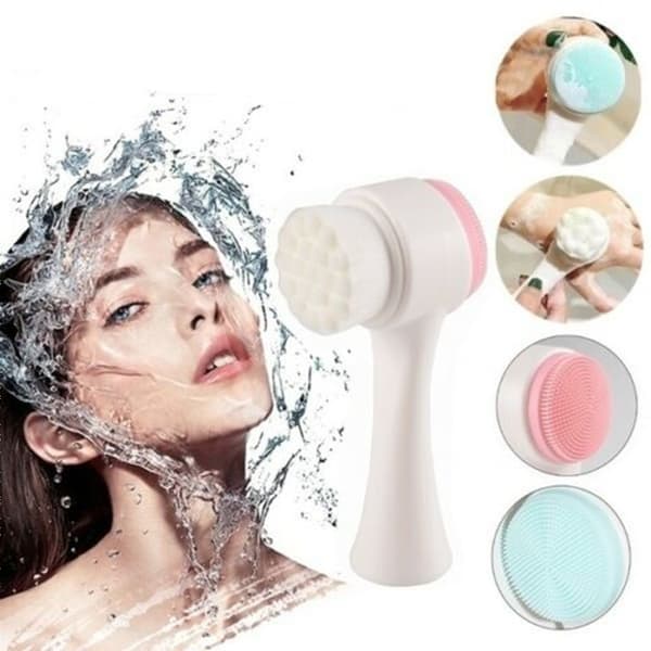 Double-sided Face Cleansing Brush Soft Silicone Facial Pore Cleaning