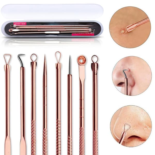 4x Stainless Acne Extractor Remover Blackhead Pimple Needles Blemish Treatments