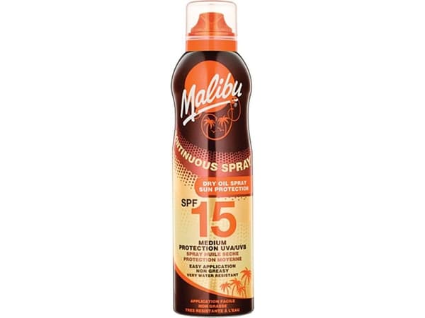 Malibu Continuous Spray Dry Oil Spray SPF15 175ml