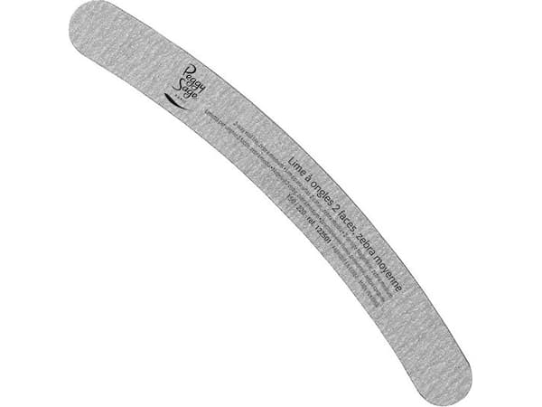 PEGGY SAGE_2-Way Nail File Zebra Medium Double-sided claw file 150/220 Banana Zebra