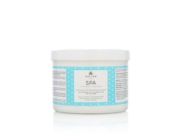 KALLOS_Spa Hand and Foot Care Massage Cream Coconut Oil Hyaluronic Acid &amp; Collagen 500ml