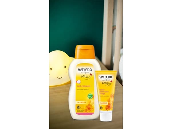 Weleda Lait corporel au Calendula, Melk, Beroligende, Fuktighetsgivende, Fuktighets krem, Mykgjører, Beroligende, Sensitiv Hud, 200 ml, Flaske, 1 sty