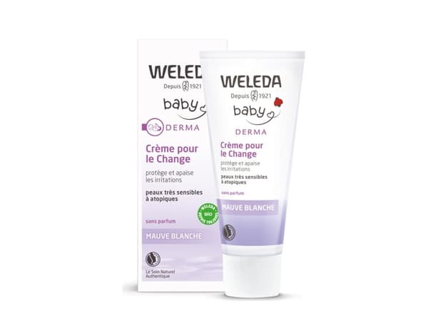 Weleda Baby Derma White Mallow bleieskiftekrem beroligende krem for babyer 50 ml