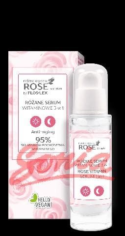 FLOSLEK Rose for Rosy Skin Serum vitamin 3in1 day and night 30ml