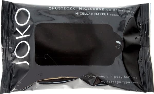 Joko Micellar meikinpoistopyyhkeet aktiivihiilellä 15 kpl