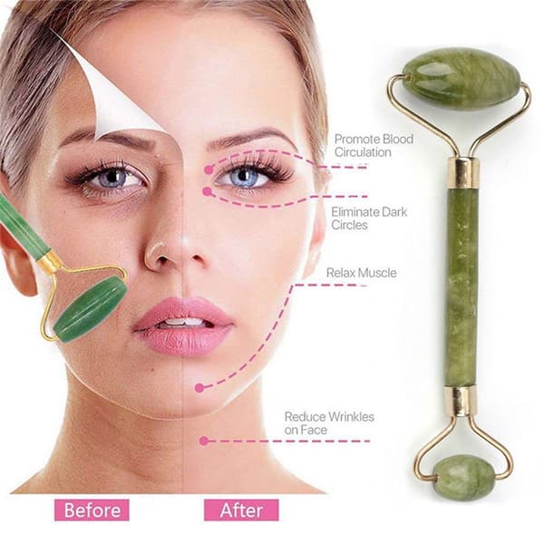 Facial Face Neck Jade Roller Massager