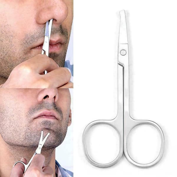 Rounded Nose Hair Trimmer Scissors Stainless Steel