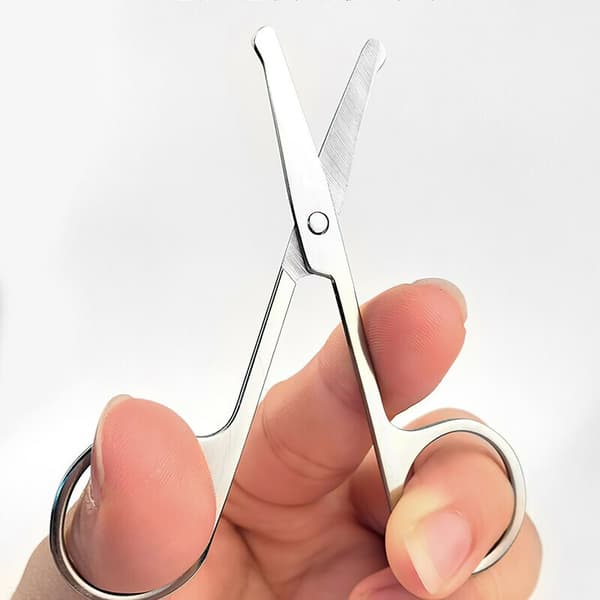 Rounded Nose Hair Trimmer Scissors Stainless Steel