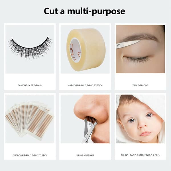 Rounded Nose Hair Trimmer Scissors Stainless Steel