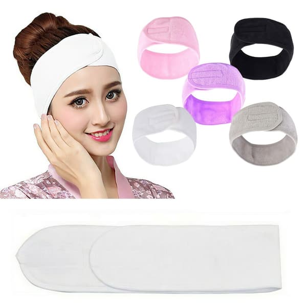 Adjustable Elastic Makeup Hair Band Facial Headband Shower