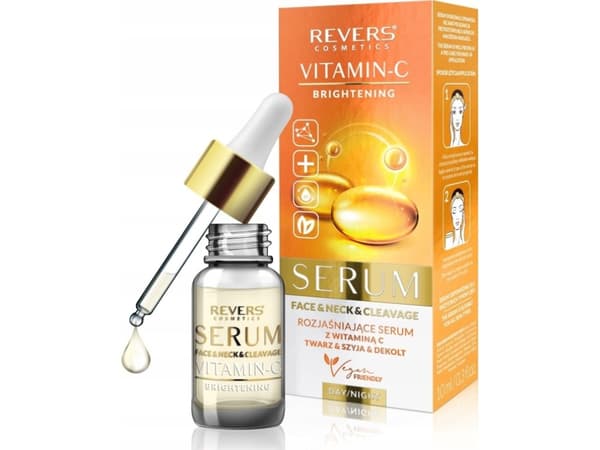 REVERS Brightening Serum with Vitamin C for Face, Neck and Decolletage 10ml