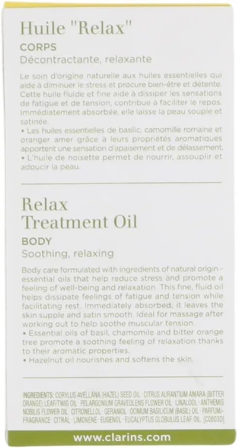 Clarins- Huile Relax -  Body Treatment Olie 100 ml