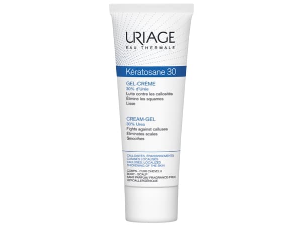 Uriage Kératosane 30, Kremhvit, Unisex, Fuktighets krem, Utjevning, Mykgjører, Tørr hud, Ru hud, 75 ml, Rør