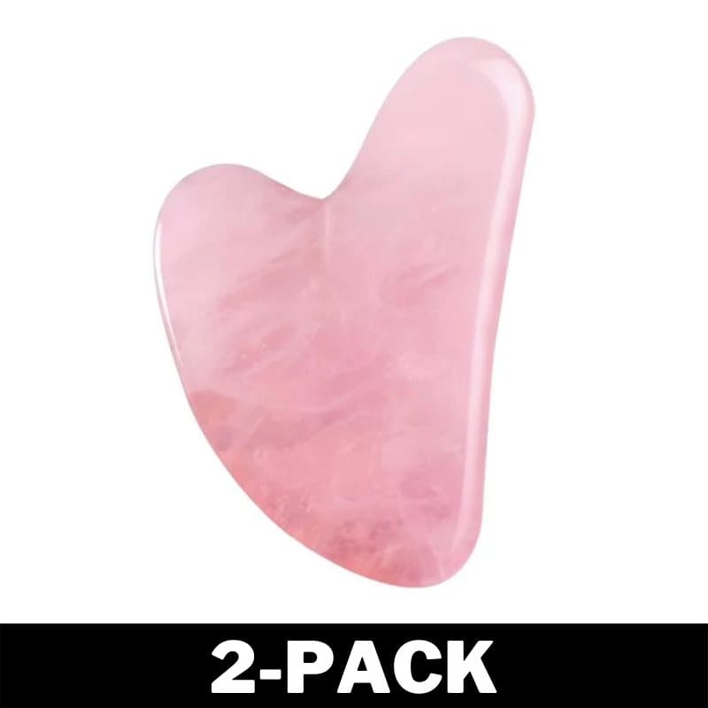 Gua Sha - Skrapmassage för Ansiktet - Rose Quartz Liten