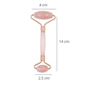 Gua Sha kasvojen roolit / Dermaroller - Rose Quartz