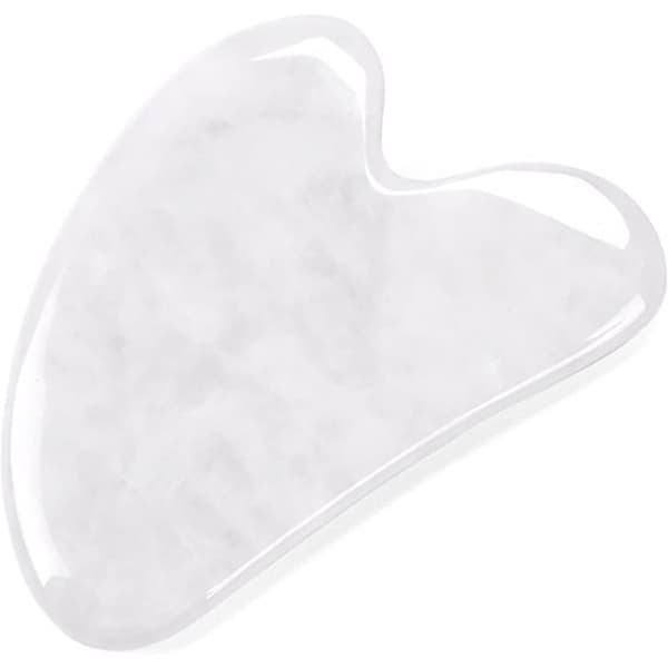 Gua Sha Skrapa / Sten - Äkta Mineralsten - White Jade