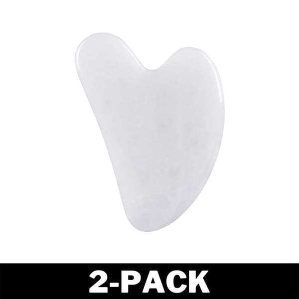 Gua Sha Skrapa / Sten - Äkta Mineralsten - White Jade