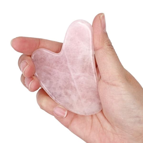 Gua Sha Skrapa / Sten - Äkta Mineralsten - Rose Quartz