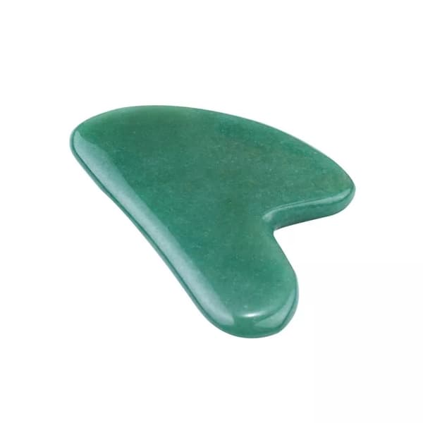 Naturlig Gua Sha Sten - Äkta Mineralsten - Grön Jade Liten