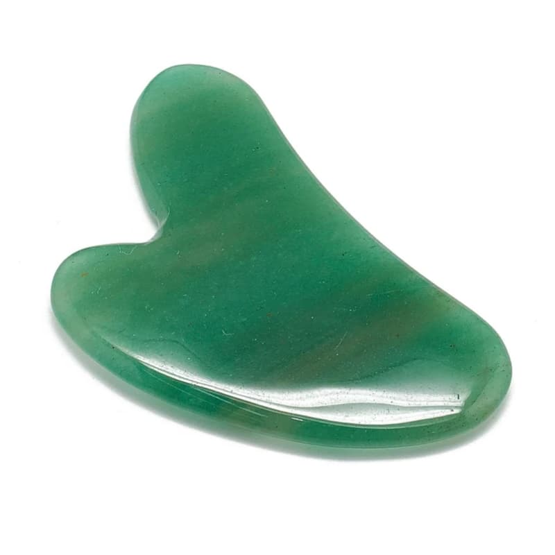 Naturlig Gua Sha Sten - Äkta Mineralsten - Grön Jade Liten