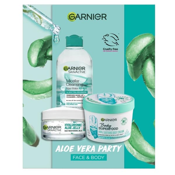 Garnier Aloe Vera Party Face & Body Kit CDON