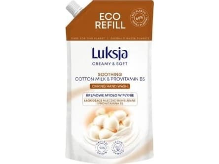 Luksja Creamy & Soft Soothing Creme Flytende Såpe Bomullsmelk og Provitamin B5 400ml - lager