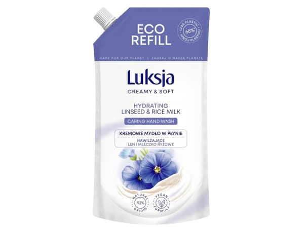 Luxja Creamy &amp; Soft Moisturising Creme Nestesaippua Pellava &amp; Riisimaito 400ml - varastotuote