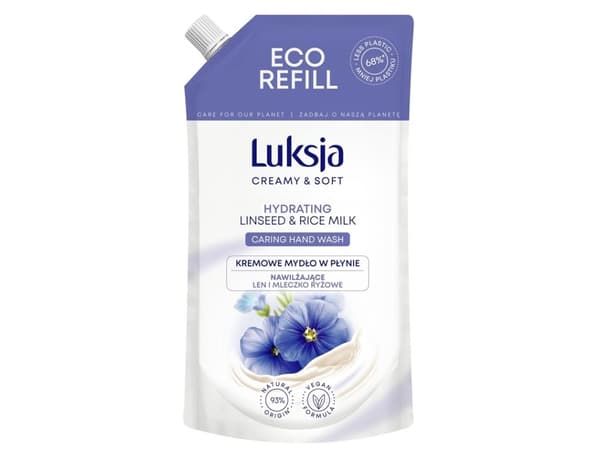 Luxja Creamy &amp; Soft Moisturising Creme Nestesaippua Pellava &amp; Riisimaito 400ml - varastotuote