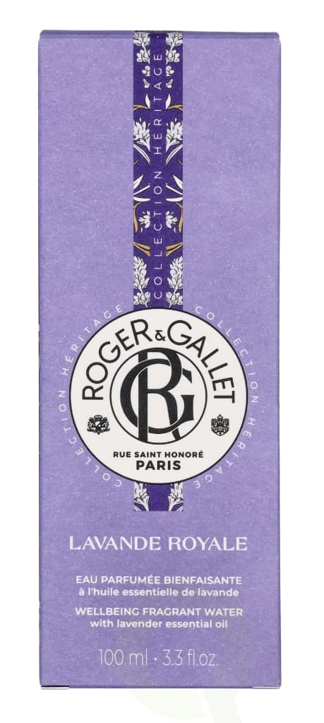 Roger & Gallet Lavande Royale Wellbeing Fragrant Water 100 ml Natural Spray