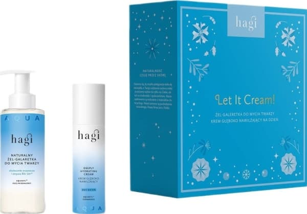 HAGI_SET Let It Cream Aqua Zone fuktighetsgivende krem for dagen 50ml + ansiktsvaskegelé 150ml