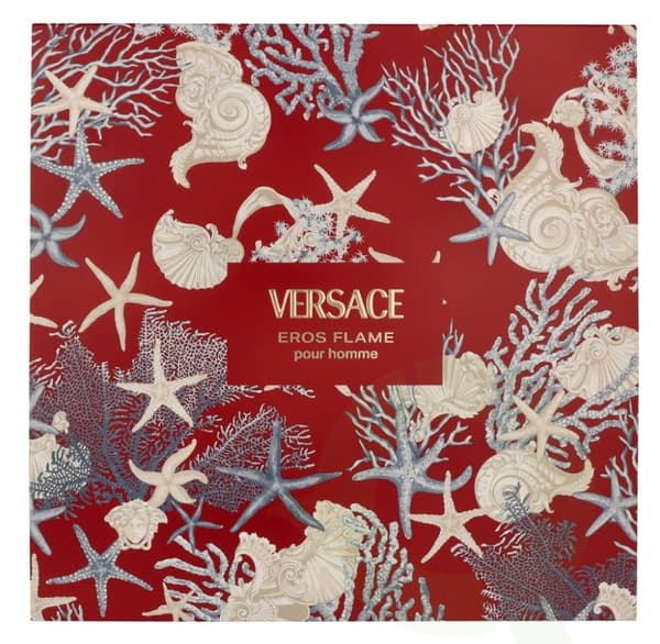 Versace Eros Flame Giftset 255 ml Edp Spray 100ml/ Bath & Shower Gel 150ml/Miniatura