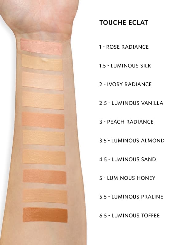 YSL Touche Eclat Radiant Touch - Dame - 2 ml #01 Lumious Rose Radiance (001 ROSE LUMIERE)
