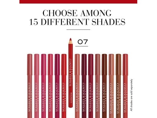 Bourjois Levres Contour Edition Lip Liner and Pencil 7 Cherry Boom Boom Reds, 1.14g