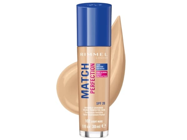 Rimmel London Match Perfection Foundation, SPF 20, 102 Light Nude 30ml