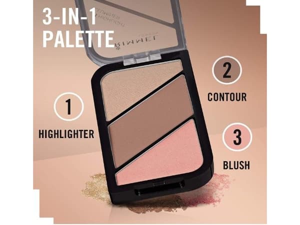 Rimmel Sculpting Palette, Normal hud, Coral, Palette, Presset pulver, Kvinder, talkum, glimmer, sinkstearat, dimetikon, metylparaben, propylparaben,