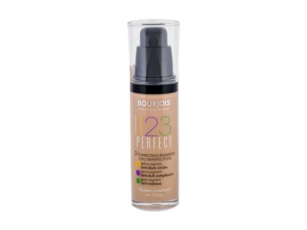 Bourjois 123 Perfect, Pumppupullo, Neste, Beige, Beige, Yhdistelmäiho, Luonnonmukainen