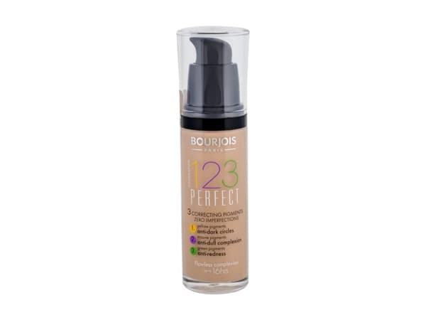 Bourjois 123 Perfect, Pumppupullo, Nestemäinen, Beige, Vaalea Beige, Yhdistelmäiho, Luonnollinen
