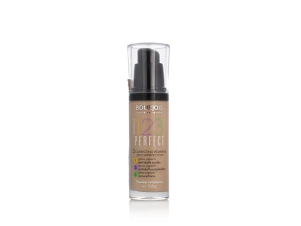 Bourjois 123 Perfect, Pumppupullo, Nestemäinen, Beige, Vaalea Beige, Yhdistelmäiho, Luonnollinen