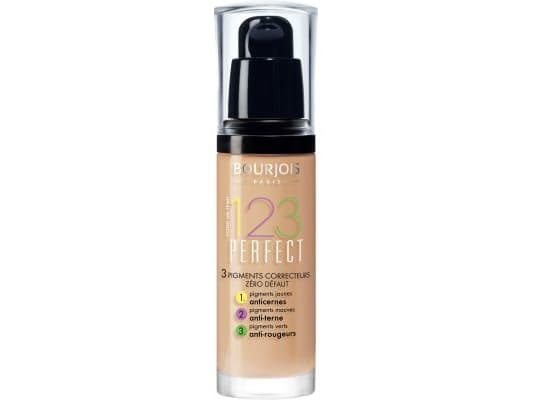 Bourjois 123 Perfect, Pumppupullo, Nestemäinen, Beige, Vaalea Beige, Yhdistelmäiho, Luonnollinen