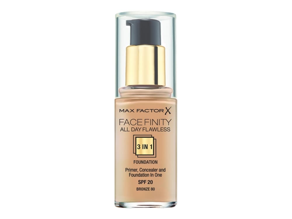 Max Factor Facefinity All Day Flawless 3 in 1 - Primer/concealer/foundation - brons (80) - SPF 20 - 30 ml