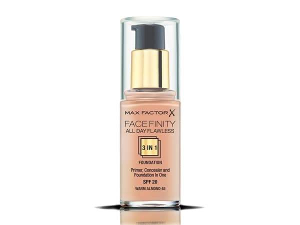 Max Factor Facefinity All Day Flawless 3 in 1 Liquid Foundation, 045 Warm Almond , 30 ml