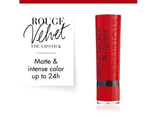 Bourjois Rouge velvet lipstick, Punainen, Rubi`s Cute, 1 väriä, Kosteuttava, Unisex, Matta