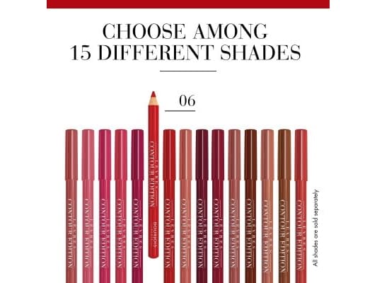 Bourjois Levres Contour Edition Lip Liner and Pencil 6 Tout Rouge Reds, 1.14g