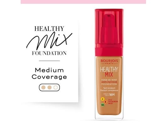 Bourjois Healthy mix anti fatigue foundation, AQUA (WATER), DIMETHICONE, CYCLOPENTASILOXANE, BUTYLENE GLYCOL, PEG-10 DIMETHICONE, ALUMINUM..., 1. Use