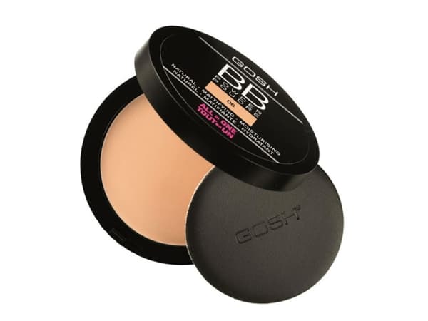 GOSH BB Powder, Universaali, Kaikki ihonsävyt, Warm Beige, Purkki, Matta, Puristettu puuteri