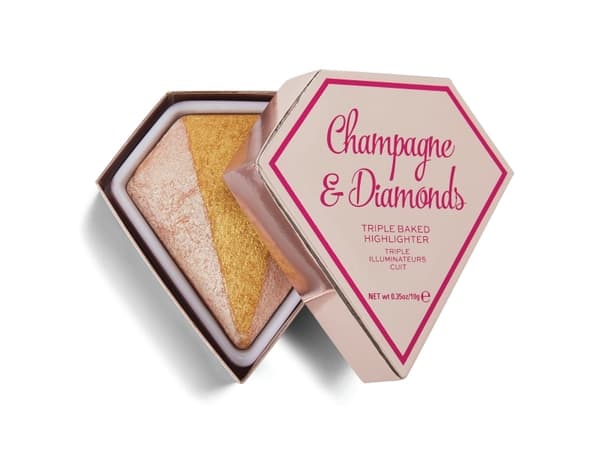 Makeup Revolution I Heart Revolution Triple Baked Highlighter Champagne & Diamonds triple highlighter 10g