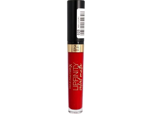 Max Factor Lipfinity Velvet Matte, Rød, Red Luxury, 1 farger, Farging, Nærende, Kvinner, Matte
