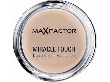 Max Factor Miracle Touch Perfecting Foundation, 40 Creamy Ivory, Full Coverage and Moisturising Effect with Hyaluronic Acid and SPF 30 Formula, 11.5