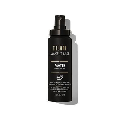 MILANI gøre det sidste Matte Charcoal Matt Indstilling Spray tåge til ansigtet 60ml