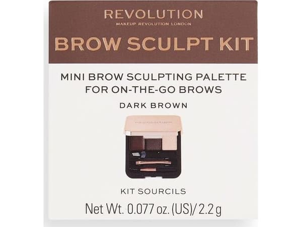 MAKE UP REVOLUTION do brwi Brow Sculpt Kit Dark (7376408)